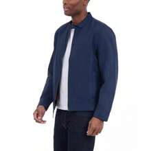 Michael Kors Men's Lightweight Moto Jacket |  | Men Sports Jackets - 藏蓝色 - 查看 2