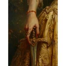 1 件维多利亚风格迪斯科镜子奢华配饰优雅女性复古海报帆布画墙艺术家居装饰无框架 - 彩色 - 查看 26