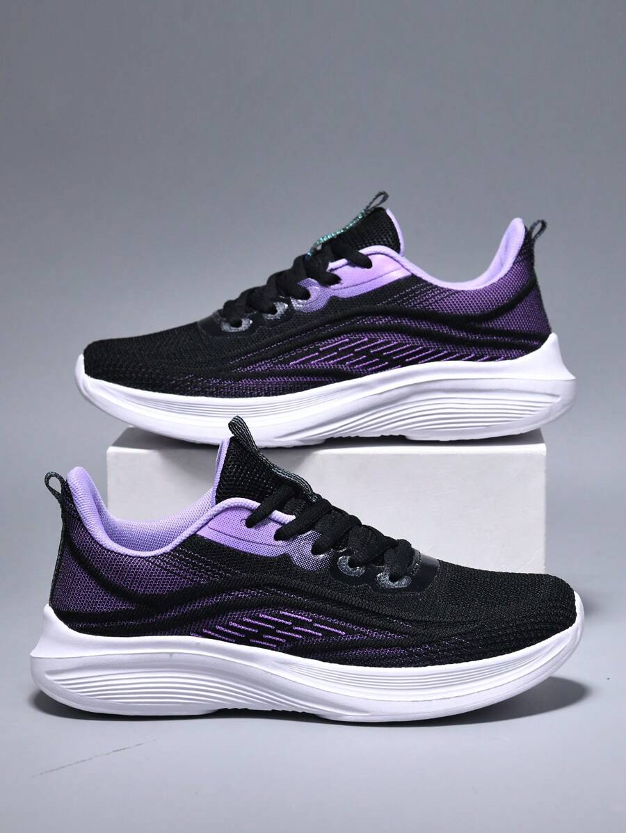STARNOVO 1 Pair Women's Road Running Casual Sports Shoes, Lightweight & Comfortable For Outdoor Travel And Walking, 2025 Spring/Summer New Lightweight Mesh Breathable Travel Shoes, Popular Versatile Running Sneakers - Purple - View 1