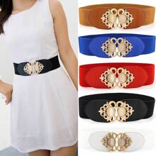 1pc Casual Drawstring Waist Dress, Multi-Color Option, Plus Size, Rhinestone Decor, Suitable For All Seasons
