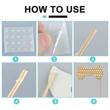 10pcs/Set Assorted Photoshoot Props For Wedding, Bridal Party, Birthday, Nightclub Decor - Paper Mustaches, Red Lips, Etc. - Multicolor - View 6