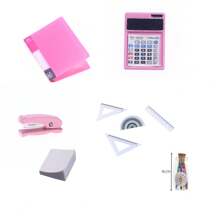 娃娃屋迷你逼真学习用品系列，包括微型书籍、杂志、文件夹、背包、DIY 微型学习场景玩具、微型计算机计算器、BID 娃娃装饰、迷你学习和绘画道具 - 彩色 - 查看 13