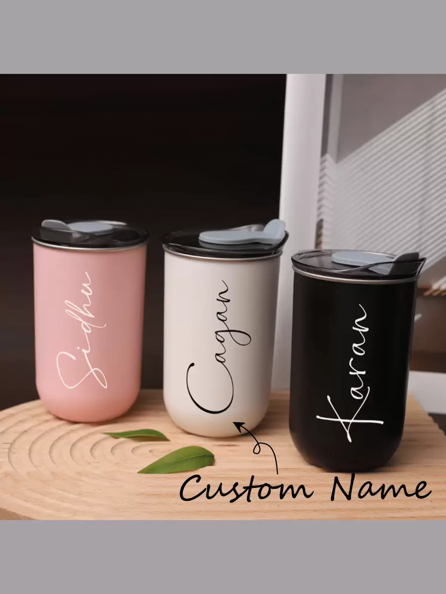 1 Piece Or More, Customized Personalized Name Water Cup, Girl Travel Stainless Steel Cup, Stainless Steel Straw Cup, Mother's Day, Birthday Cup, Father's Day, Valentine's Day, Holiday Gift,Multi-Functional,Adjustable, ,Ornamental,Reusable,Stainless,Exquisite,Adorable,High-Quality,Modern,Colorful,Cute,Comfortable,Stylish,Custom,Personalized,Unique,Ideal Gifts For Him,Ideal Gifts For Her,Boyfriend,Girlfriend,Dad,Mom,Family,Friends,Son,Daughter,Office,Tea Room,School,Home,Home Refresh - Multicolor - View 1