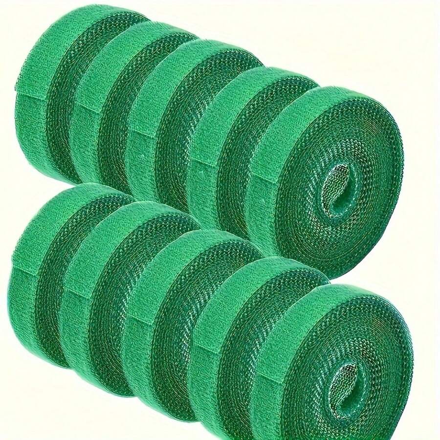 Set d'attaches de plantes de jardin, paquets de 2/5/10 bandes adhésives d'appui pour une croissance efficace, colliers de serrage réutilisables et réglables pour une manipulation sûre des plantes, 100 cm par rouleau