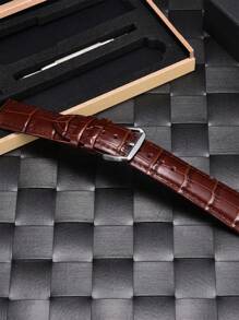 Geprägter Lederarmband 18mm 20mm 22mm universell mit Geschenkbox Verpackung, Geschäfts-Ersatzuhrarmbänder