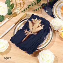 波西米亚风格皱褶布餐巾，婚礼派对桌面装饰餐垫，巴厘岛纱布家用皱褶餐巾