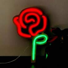 1 tấm biển hiệu đèn neon tình yêu, đèn neon hình trái tim tình yêu XOXO Rose, dùng pin hoặc USB, trang trí để bàn hoặc treo tường, kích thước 13,5 x 5,11 inch (34,5 x 13 cm) - trắng - Xem 40