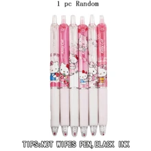 Sanrio Sanrio 6pcs/12pcs Hello Kitty & Kuromi & Melody & Cinnamoroll & Pochacco Erasable/Not Erasable Gel Cute Pens With Cute Moyi Design, The Erasable Pen Is Blue Ink, And The Non-Erasable Pen Is Black Ink,Retractable,Officesupplies,0.5mm Erasable Gel Pens, Good At Writing Quick-Drying, Press The Pen Neutral Pen