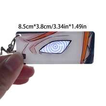 1pc Creative Glow-In-The-Dark Eye Shaped Pendant Charm, Anime Acrylic Luminous Eye Keychain