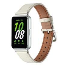 1pc Universal Unisex Fashion PU Leather Loop Strap With Metal Buckle Connector, Compatible With Samsung Galaxy Fit 3 R390