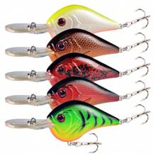 5pcs Hard Crank Fishing Lures For Pike Plastic Crankbaits 6# Hooks Fishing Tackle Bass - Multicolor - View 1