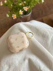 Bow-Knot Ins Bowknot AirPods Pro 2 Case, Korean Style AirPods 4/3rd Generation Bluetooth Earphone Protective Cover, Anti-Fall Cute Accessories Compatible With AirPods 1/2