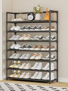 1pc 3-7 Tier Simple Shoe Rack, Dust-Proof Shoe Cabinet For Entryway, Dorm, Indoor, Balcony, Storage Organizer - Multicolor - View 1
