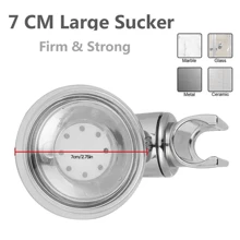 Shower Bracket Rotatable Shower Bracke 360°Adjustable Universal Hand Shower Holder Suction Cup Holder Full Plating Shower Rail Head Holder Bathroom Bracket Bathroom Accessories