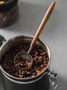 1PC Coffee Spoon With Vintage Walnut Handle, Stainless Steel Coffee Spoon, Stainless Steel Tea Spoon, And Seasoning Spoon Back To School