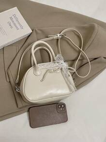 Bowling Ball Bag For Women New Fashion Seashell Shaped Versatile Shoulder Crossbody Bag Niche Commuting Handbag