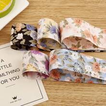 碎花提花丝带，DIY 蝴蝶结发饰，服装和鞋子装饰，礼盒包装，印花图案缎带 - 彩色 - 查看 5