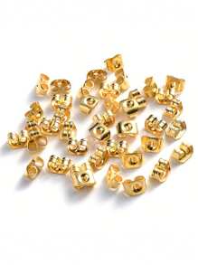 200pcs Alloy Butterfly Scroll Earring Backs - Secure Stopper Caps For DIY Jewelry Making - Studs & Posts
