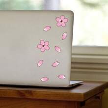 20pcs/Set Japanese Cherry Blossom Stickers, Suitable For Covering Scratches On Vehicle Body, Bicycle/Motorcycle Helmet, Waterproof And Sunproof Decorative Decals For DIY - one-size - View 5