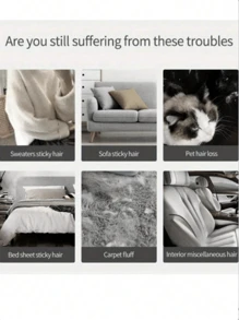 1 件可重复使用的除尘清洁刷，双面毛发粘合剂，适用于家庭清洁、基本衣物、沙发、地毯、宠物毛发，一次性使用，母亲节礼物 - 彩色 - 查看 7