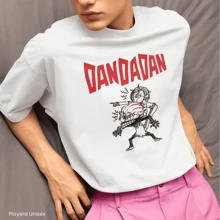 Dandadan Momo y Okarun Camiseta Unisex Anime - Blanco - Ver 1