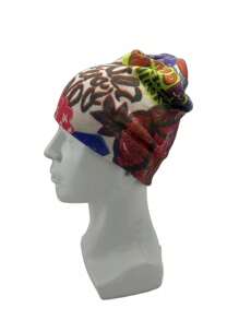 Y2K Visorless Beanie Cap, Gothic Graphic Visorless Beanie, Warm Knitted Cap For Outdoor Winter, Unisex Fashion Slouchy Beanie, Great Gift For Cycling, Fruit Boho Party, Casual Vintage Acrylic Printed Knit Cap, All Season - A - View 3