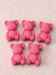5 pièces Perles de bébé ours assorties, accessoires de bijouterie DIY