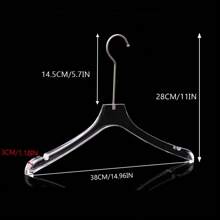 1 件优质衣架透明亚克力衣架，适用于衣服，重型衣架，节省空间，水晶透明亚克力衣架，360 度旋转挂钩和凹槽，时尚衣架带银色挂钩 - 衣架，适用于衣服、西装 - 成人衣柜整理衣架哑光 - 彩色 - 查看 10