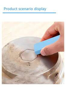 2pcs Rust Remover & Stain Remover, Magic Eraser Sponge, Abrasive Sponge Block, Blemish-Free Sponge Wipe, For Bathroom Glassware, Kitchen Pot Stains, Faucet, Cookware & Glassware Cleaning Tool, Removes Dirt, Rust & Limescale