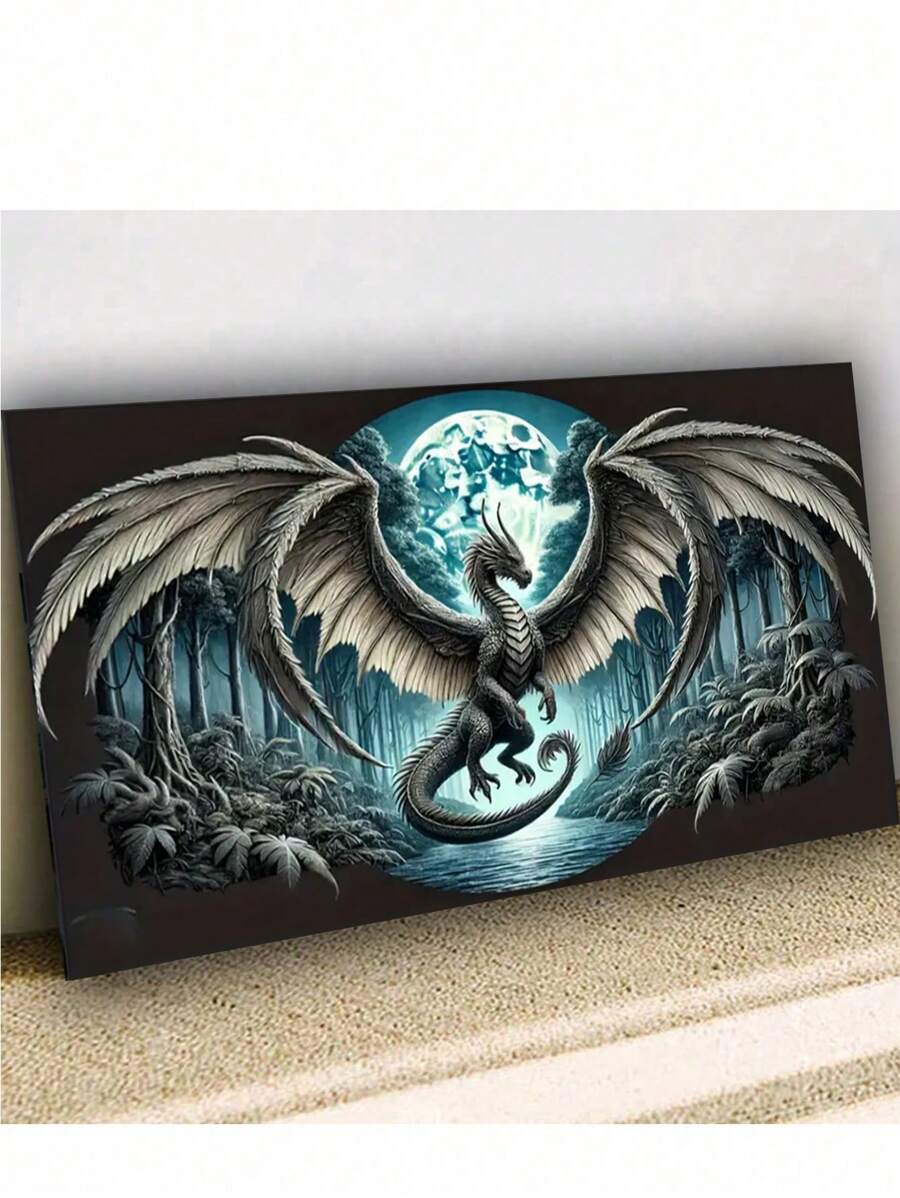 1 套 30x60cm 或 40x80cm 或 50x100cm 梦幻森林华丽龙仙境满月之夜 DIY 钻石画全圆钻石马赛克 5D 钻石刺绣艺术新品北欧装饰