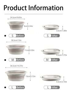 1/3pcs Convenient & Stylish Folding Gray Wash Basin, Portable Collapsible Wash Basin For Face, Vegetables, Lingerie, Foot Soak, For Home, School, Office, Car, Space-Saving (Baby-Material), Easy To Clean, Lightweight & Expandable Home Bathroom Decor Fall Decor Back To School