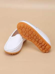 Kids' Simple Casual Flat Loafers, Fashion New Style For Early Spring - White - View 7