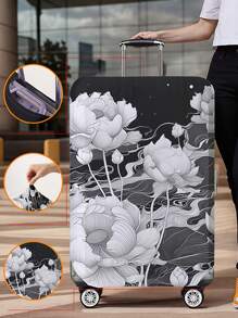 植物和花卉图案行李箱盖 18-32 英寸灵活行李箱盖，适用于 18-32 英寸行李箱盖防刮保护器行李箱保护器行李箱盖保护罩防尘罩行李箱防尘罩旅行配件返校、学校用品、返校书包、学校配件、学校用品 - 彩色 - 查看 16