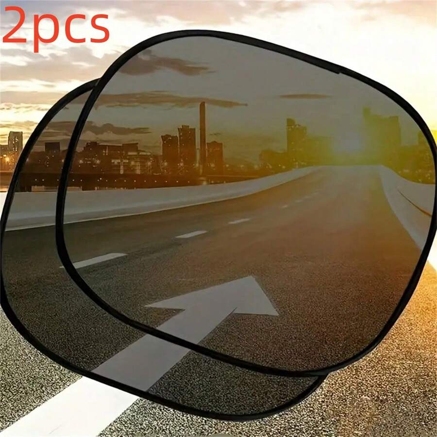 2 件装汽车车窗侧网状遮阳帘，车内防晒窗帘遮阳挡热 - 黑色 - 查看 1