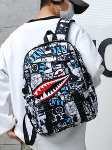 Nowy modny minimalistyczny plecak o dużej pojemności, styl retro casual campus, unisex, odpowiedni na podróże i wakacje
