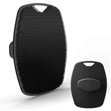 1pc Random Color Silicone Shower Scrubber, Portable For Travel, Unisex, Suitable For Home, School, Hotel Use. Back To School Essential, Travel Essential. Can Be Given As A Small Gift To Friends, Perfect Gift, Gentle Body Cleansing Tool, Deep Cleaning, Reusable, With Handle For Easy Scrubbing, Shower Brush, Exfoliating Scrub, Shower Accessories, Bathroom Decor, Bathroom Accessories