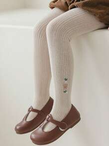 1pc Girls Stirrup Tight, Suitable For Everyday Wear