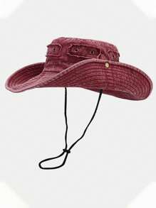 1pc Spring And Summer Retro Washed Cowboy Bucket Hat Women's Outdoor Camping Mountaineering Hat Couple Fashion Sunscreen Fishing Big Hat Eaves Basin Hat Daily Travel Seaside Sunshade Hat And Holiday Gifts - A - View 17