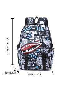 Nowy modny minimalistyczny plecak o dużej pojemności, styl retro casual campus, unisex, odpowiedni na podróże i wakacje