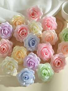 Artificial Rose Flowers With Dew Drop Design, DIY Wrist Flower, Faux Rose Flower Bouquet Gift For Valentine's Day, Wedding, Birthday, Anniversary, Bridemaid, Mother's/Father's Day