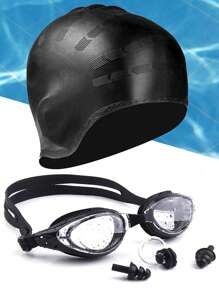 SHENYU Anti-Fog Swimming Goggles Swimming Cap Nose Clip Earplugs Set, Beach Essentials, Beach Accessories, Pool Float