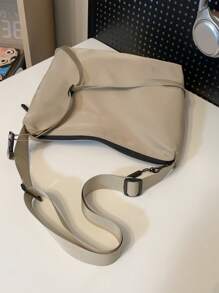 Sling Bag Square Bag Casual Daypack Water Repellent Lightweight Portable Summer Bag Motorbike Stuff For Outdoor Nylon Minimalist Casual Solid Color Personalised Gifts