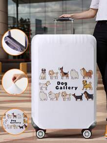狗图案行李隔层盖 18-32 英寸灵活行李隔层盖，适用于 18-32 英寸行李隔层盖防刮保护器行李隔层保护器行李隔层盖保护罩防尘罩行李箱防尘罩旅行配件行李箱罩行李箱罩旅行箱罩行李保护器适用于返校旅行适用于学校适用于商务适用于户外防水 - 彩色 - 查看 49