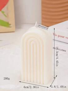 1pc S-Shaped Scented Candle, Handmade, Available In 4 Colors, Slight Color Variation