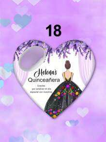 1pc/Bulk Customized 15th Birthday Party Favor, Princess Rose Heart-Shaped Bottle Opener, Sweet 15th Birthday Fridge Magnet, 15th Birthday Party Guest Gift Souvenir, Suitable For 15 Year Old Girls - Multicolor - View 26