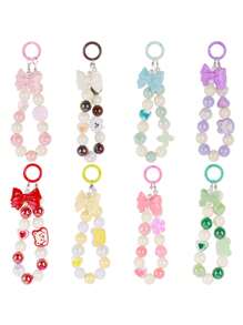 随机混珠散珠亚克力水滴透明珠DIY儿童头饰手机链材料包 - 彩色 - 查看 1