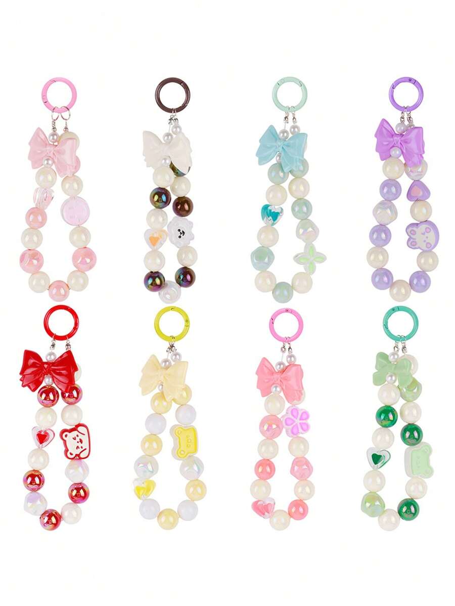 随机混珠散珠亚克力水滴透明珠DIY儿童头饰手机链材料包 - 彩色 - 查看 1