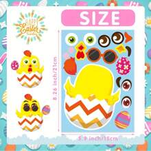 Easter Stickers, Easter Basket Decorations Egg Rabbit Stickers, Easter Event Party Gift Game Easter Craft Gift Bags