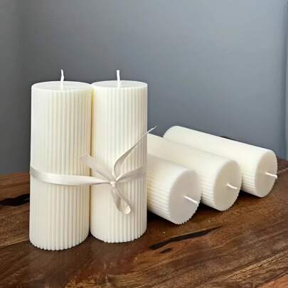 法式复古风格迷你高端圆柱香薰蜡烛 香薰蜡烛 家居装饰蜡烛适用于-婚礼派对香薰蜡烛 浪漫氛围拍照装饰道具