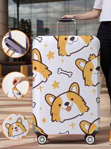 狗图案行李隔层盖 18-32 英寸灵活行李隔层盖，适用于 18-32 英寸行李隔层盖防刮保护器行李隔层保护器行李隔层盖保护罩防尘罩行李箱防尘罩旅行配件行李箱罩行李箱罩旅行箱罩行李保护器适用于返校旅行适用于学校适用于商务适用于户外防水 - 彩色 - 查看 8
